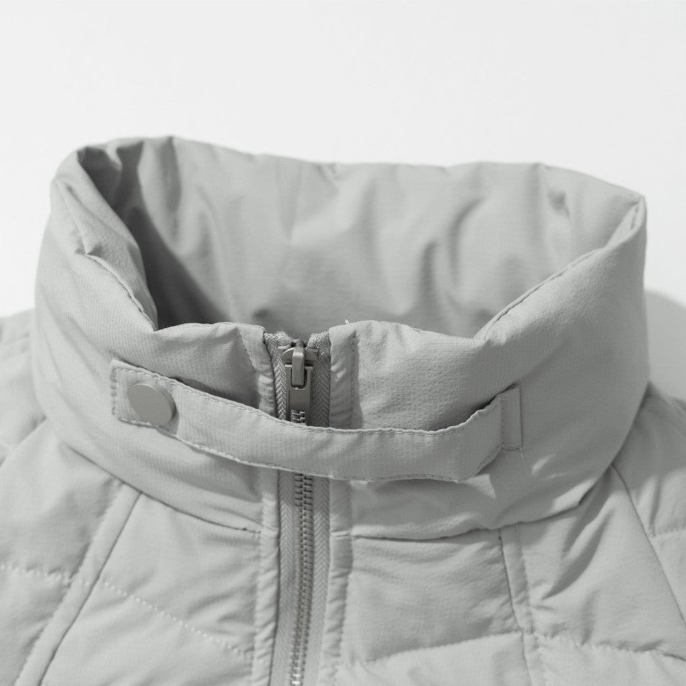 Herren-Pufferjacke mit lockerer Passform und Steppmuster – Stehkragen