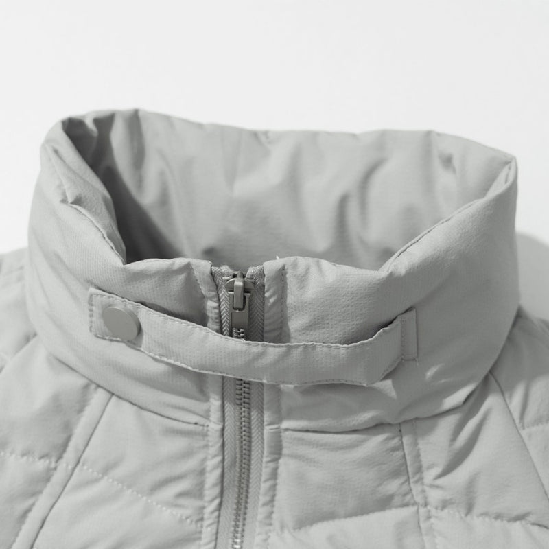 Herren-Pufferjacke mit lockerer Passform und Steppmuster – Stehkragen