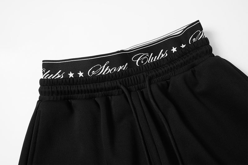 Wide-Leg Baggy Sweatpants with Fashionclub Script Print & Double-Waistband