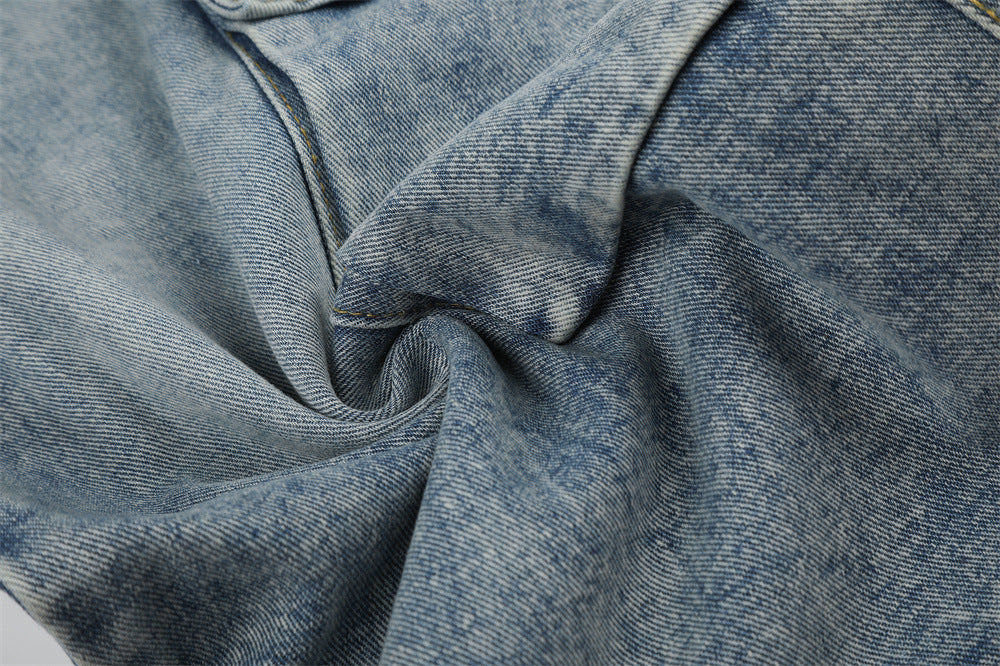 Baggy Cargo Jeans Men – Wide Leg Multi-Pocket Washed Denim