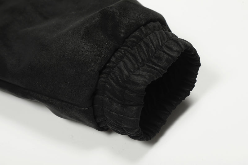 Blouson bomber à capuche bordée de fourrure – Style américain vintage doublé polaire