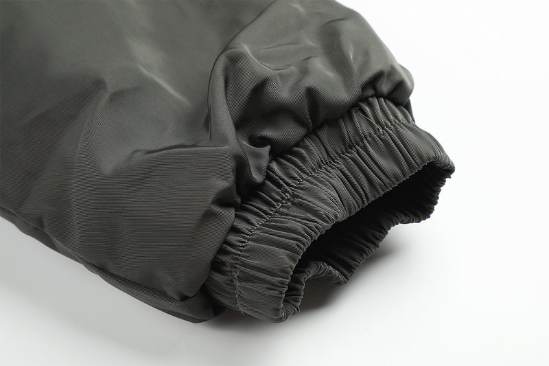 Military Napoleon Button Padded Jacket with Faux Fur Collar