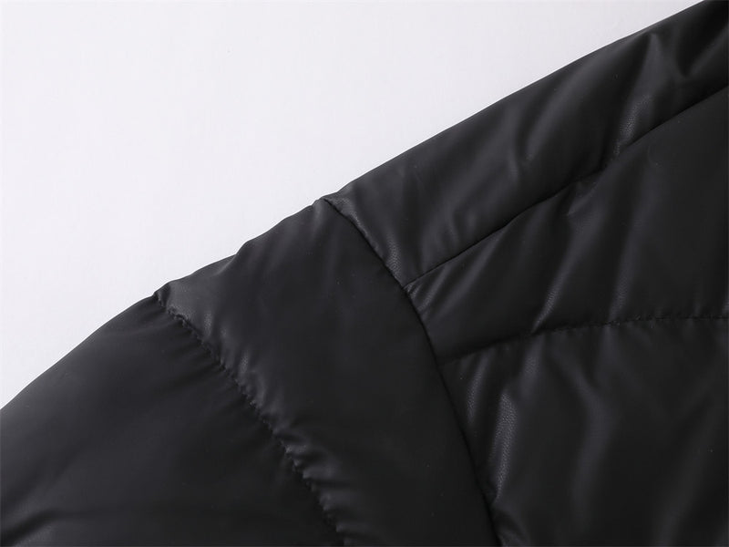 Doudoune noire à capuche pour homme – Coupe oversize, matelassage et duvet