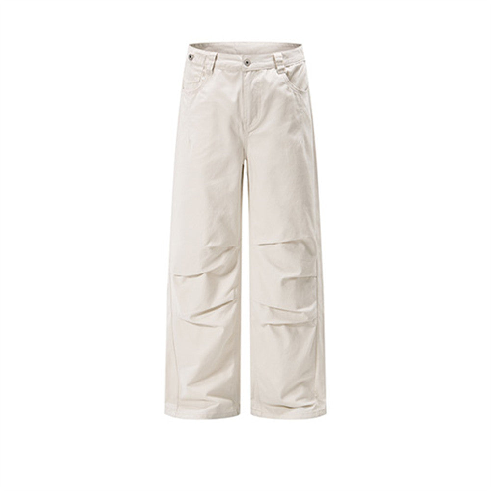 Baggy Cargo Pants for Men – Wide Leg Pleated Straight-Cut Workwear Trousers
