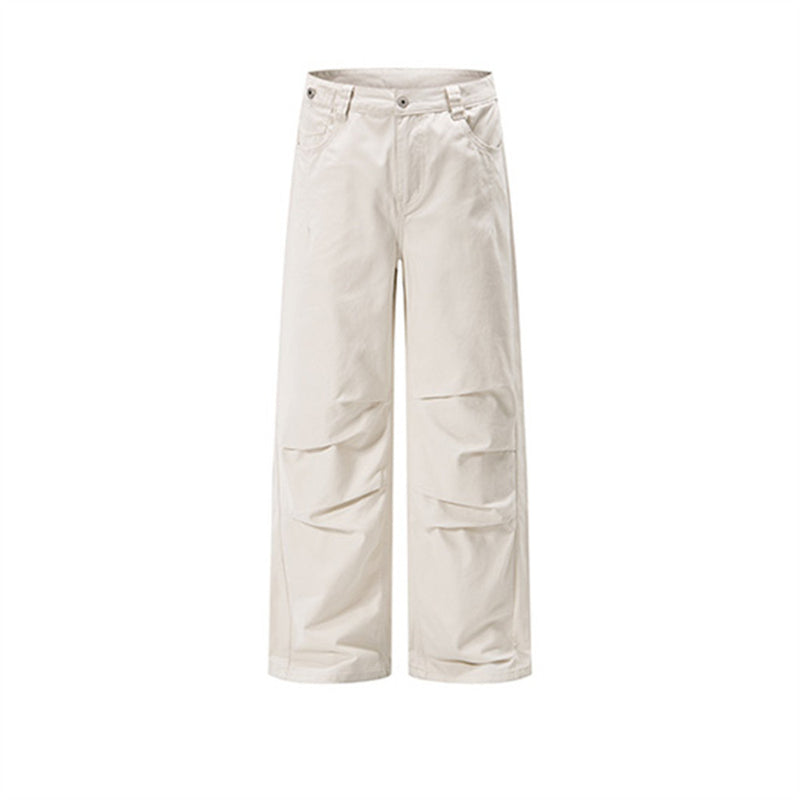 Baggy Cargo Pants for Men – Wide Leg Pleated Straight-Cut Workwear Trousers