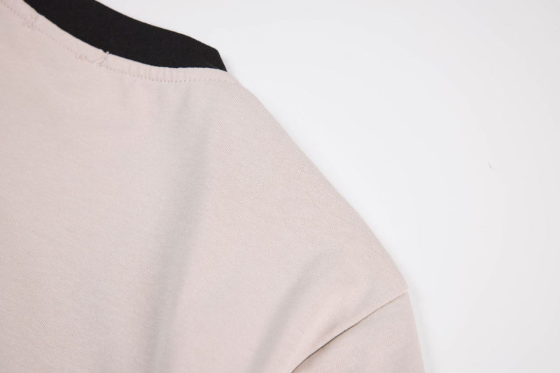 Faux Two-Piece Long Sleeve T-Shirt with Star Graphic & Striped Sleeves