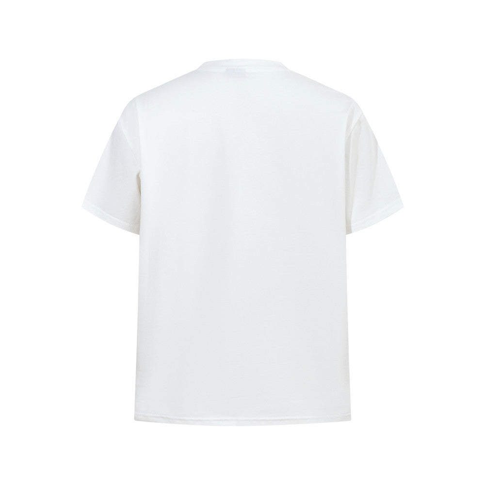 Graphic Print Short Sleeve T-Shirt – One Day I Am Gonna Hand & Butterfly Print