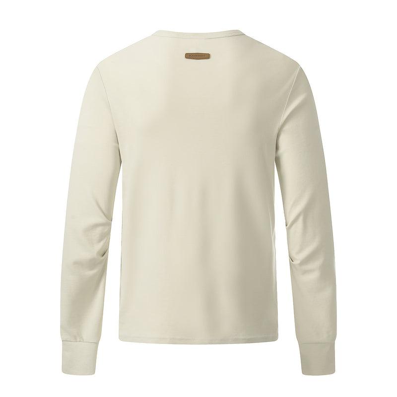 Chemise Henley à manches longues avec motif gothique clouté – Haut ajusté à superposer