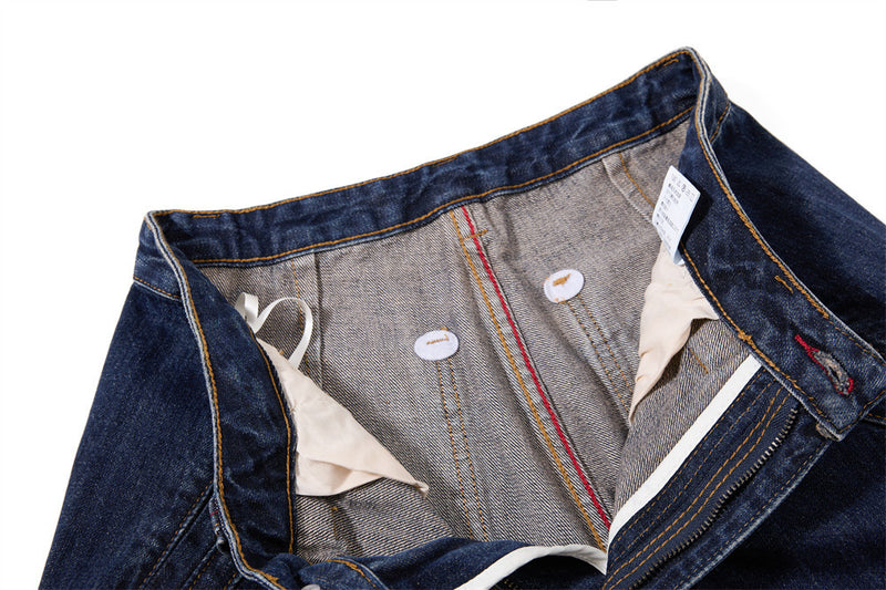 Wide-Leg-Barrel-Jeans für Herren – Deconstructed-Denim im High-Street-Stil mit Kontrast