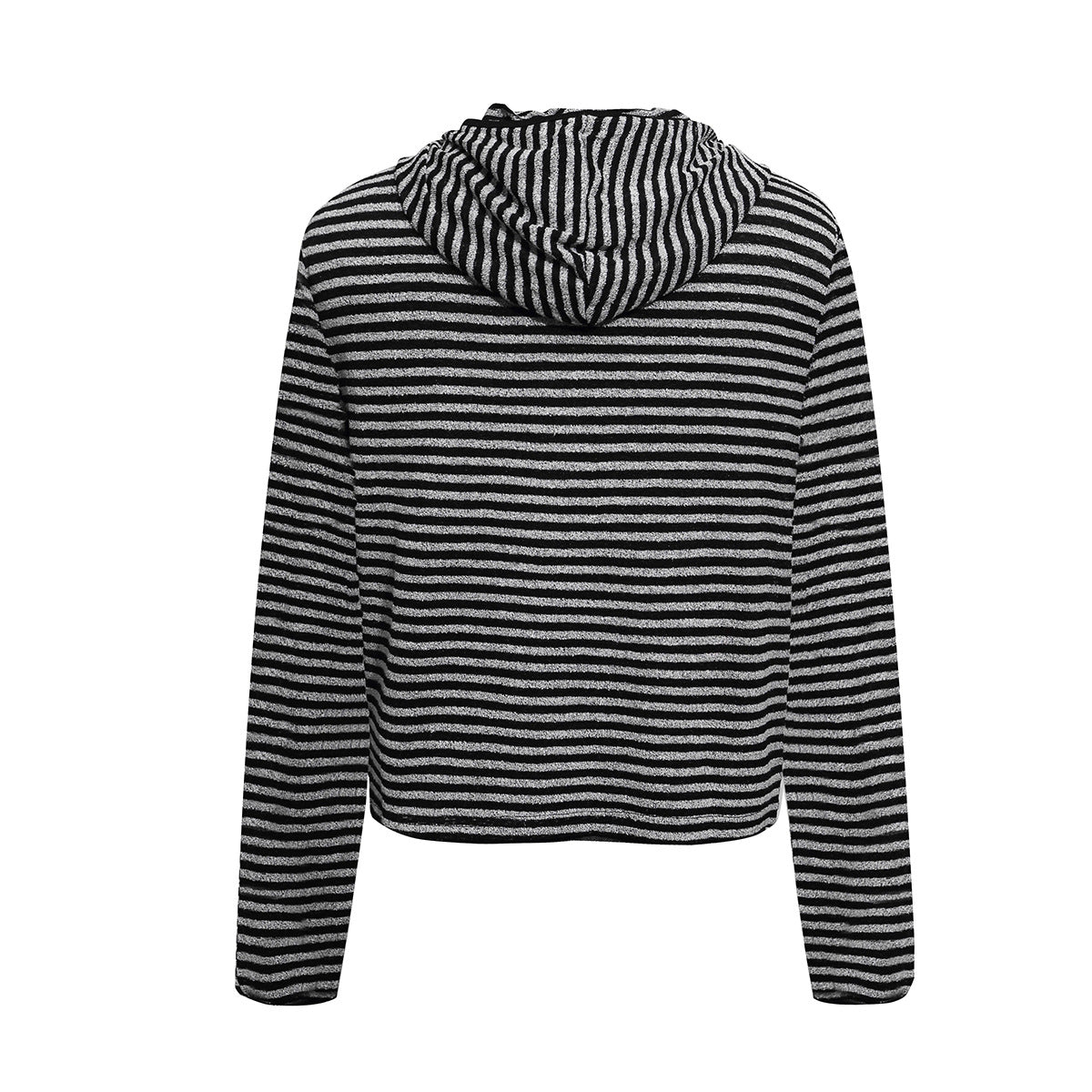Striped Zip-Up Hoodie with Crest Embroidery & Sleeve Graphics