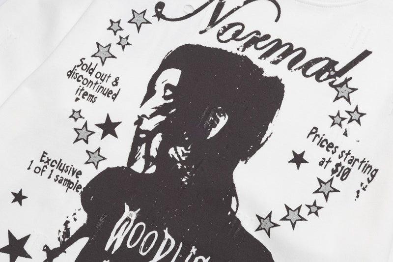 Camiseta de Manga Larga y Cuello Redondo con Gráfico Normal Woodlise