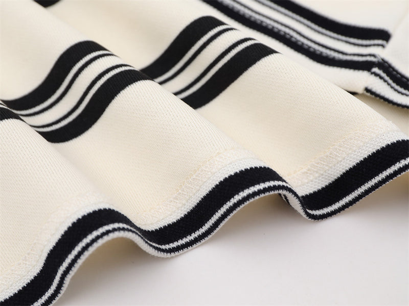 Striped Long Sleeve T-Shirt Men's Oversized Crew Neck Relaxed Fit