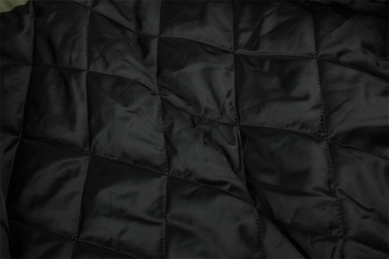 Men's Hooded Bomber Jacket with Detachable Fur-Trim Hood & Military Button
