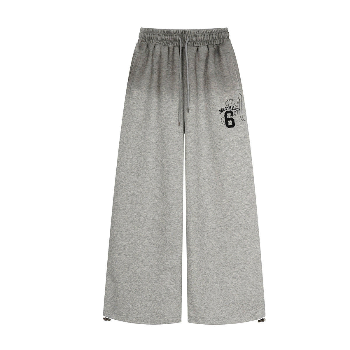 Sweatpants mit weitem Bein, Retro-Grafikpatch und geradem Schnitt