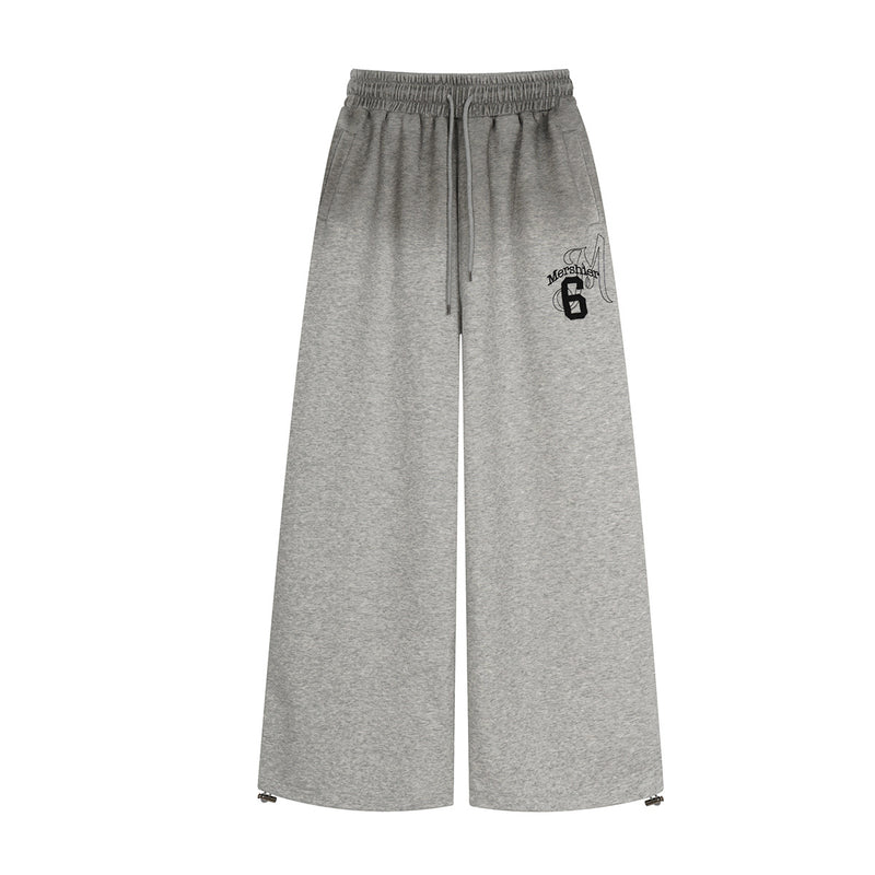 Sweatpants mit weitem Bein, Retro-Grafikpatch und geradem Schnitt