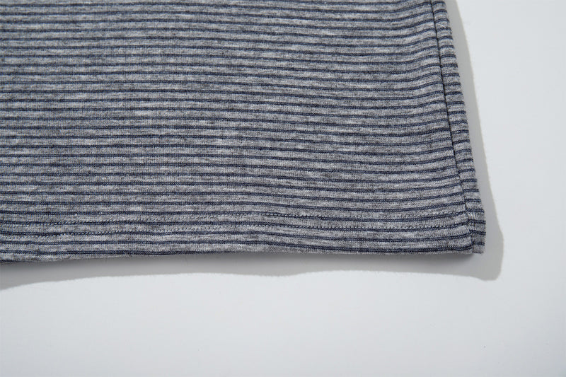 Long Sleeve Striped Colorblock T-Shirt – Oversized Relaxed Fit