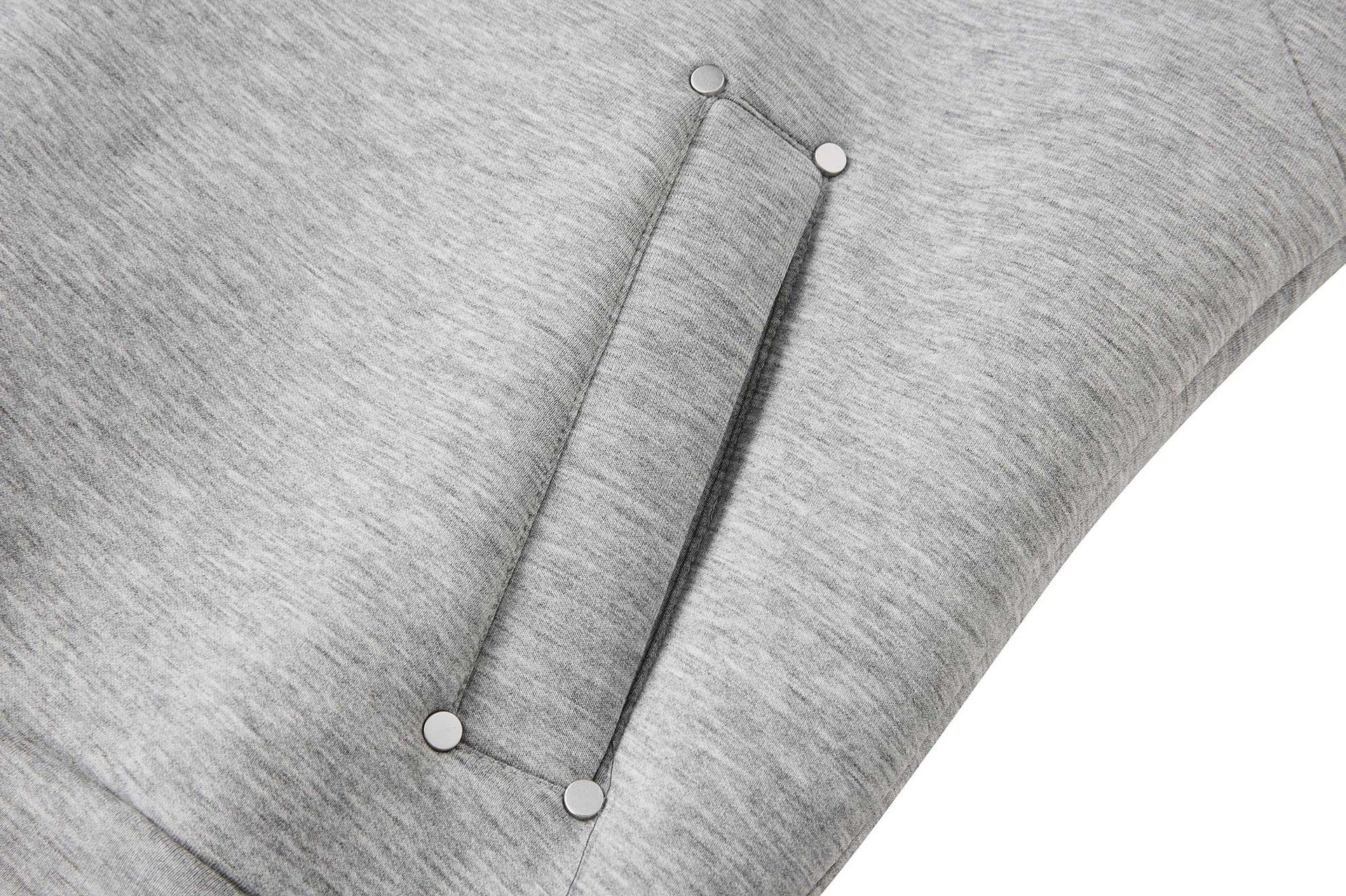 Gilet sweat à capuche sans manches zippé avec détails rivetés