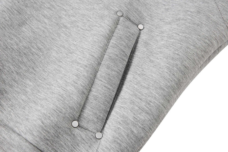 Gilet sweat à capuche sans manches zippé avec détails rivetés