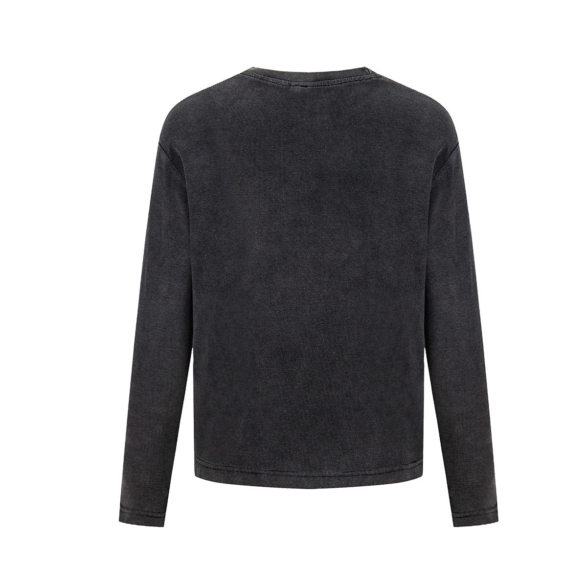 Vintage Rock Graphic Thermal-Longsleeve – Verwaschenes Schwarz