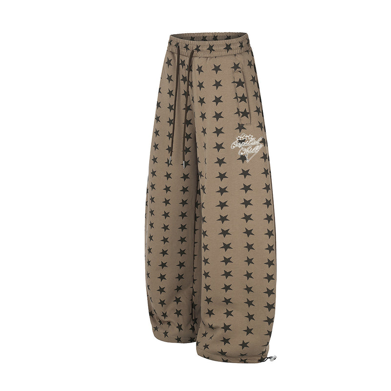 Wide-Leg-Sweatpants mit Sternprint – Relaxed Fit im Hip-Hop-Stil
