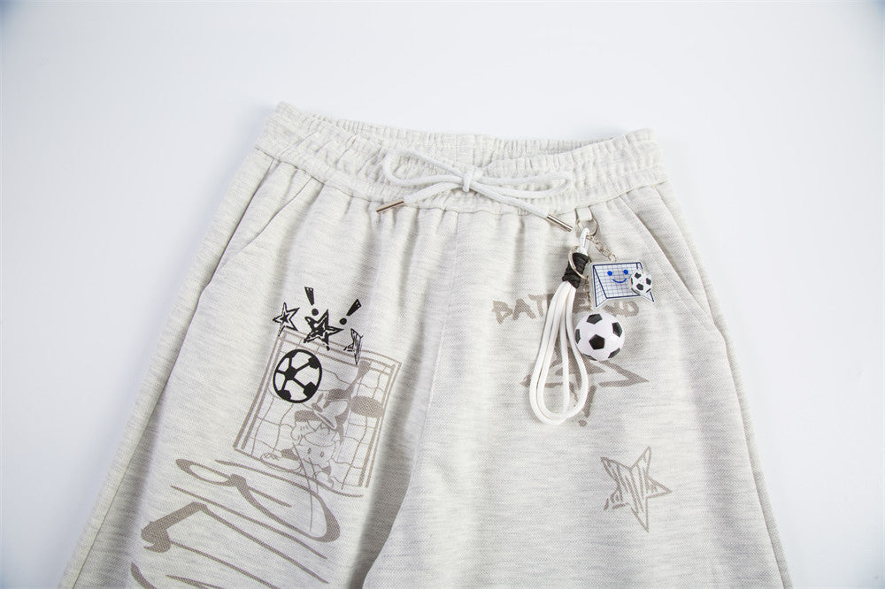Mickey Mouse Graphic Print Wide-Leg Sweatpants – Y2K Hip Hop Street Style