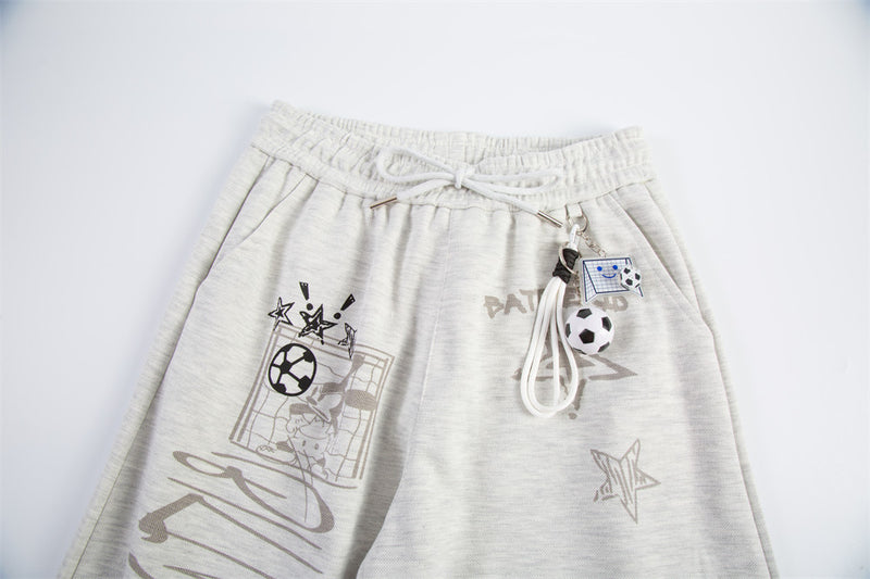 Mickey Mouse Graphic Print Wide-Leg Sweatpants – Y2K Hip Hop Street Style