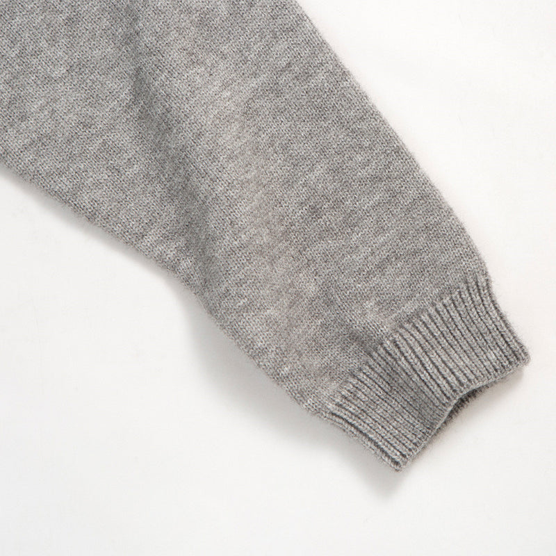 Herren-Strickcardigan mit Knopfleiste und Kentkragen
