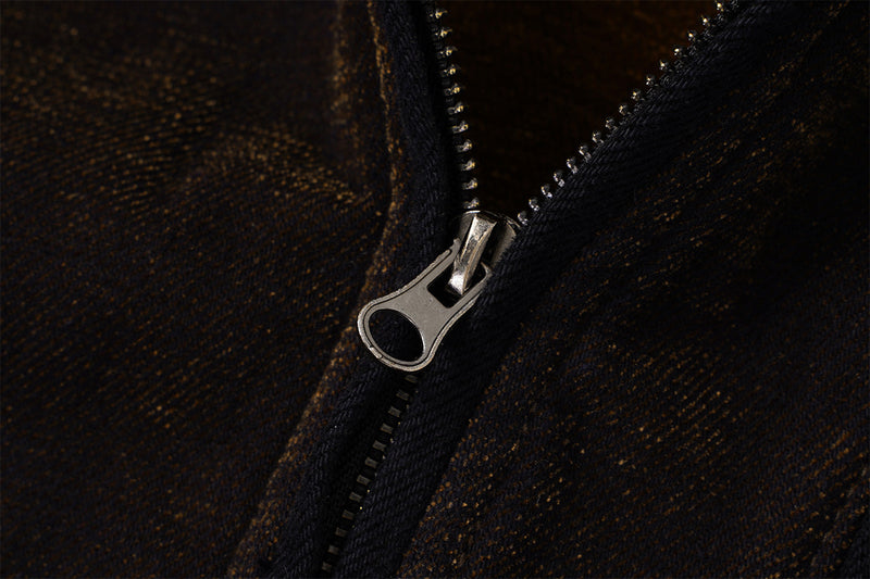 Veste Harrington en velours coupe boxy – Style workwear américain rétro