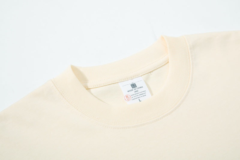 Cartoon Insect & Leaf Print Cotton T-Shirt