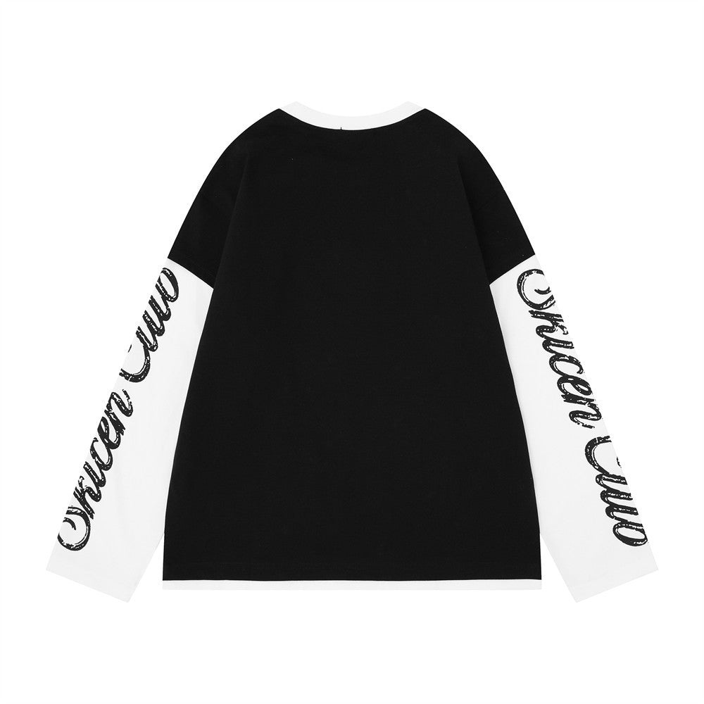 Men's Long Sleeve Colorblock Graphic Tee – Will Not Alter Skicen Club Print with