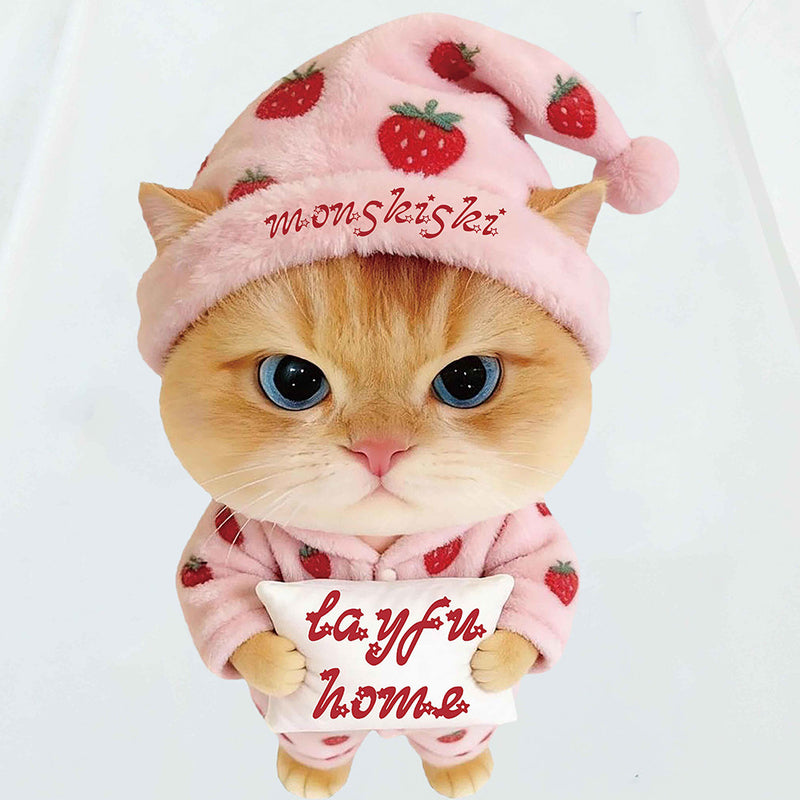 Cute Cat Graphic T-Shirt – Short Sleeve Oversized Cotton Tee