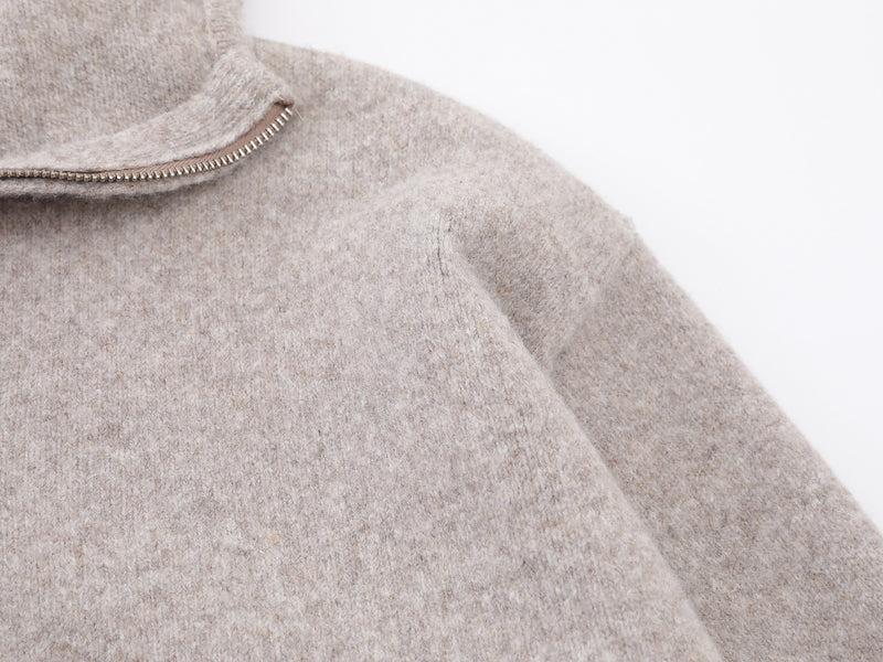 Knit Zip-Up Hoodie with Eagle Graphic Back — Relaxed Fit Streetwear Cardigan