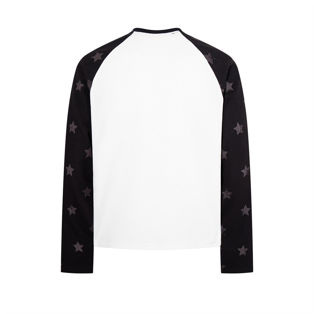 Men's Long Sleeve Waffle Shirt – Union Jack Graphic Raglan Top