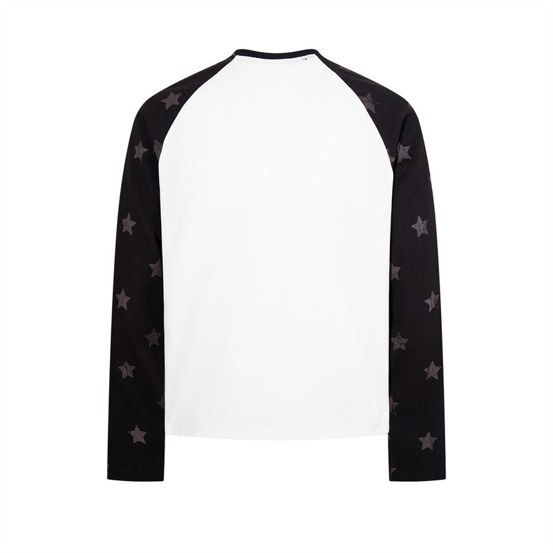 Men's Long Sleeve Waffle Shirt – Union Jack Graphic Raglan Top