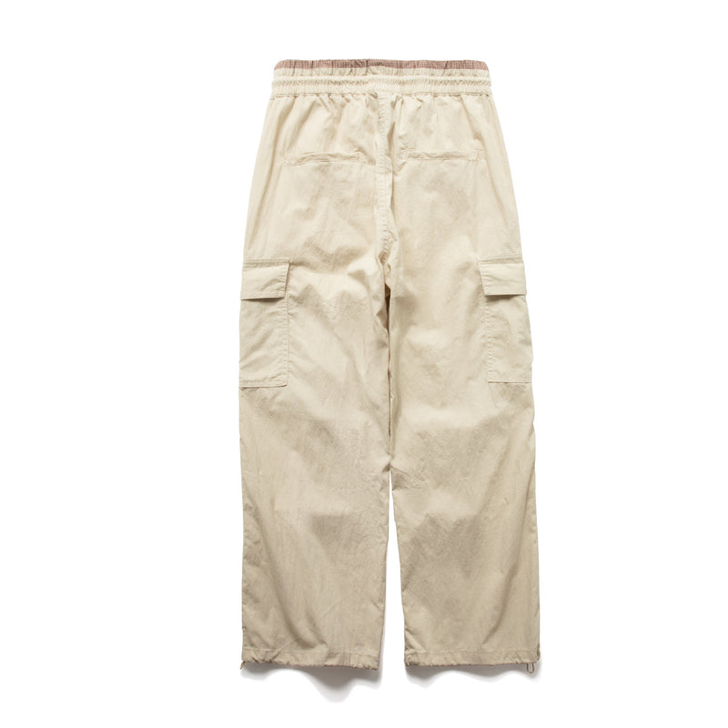 Wide-Leg Cargo Pants with Elastic Waist & Multi-Pocket Design
