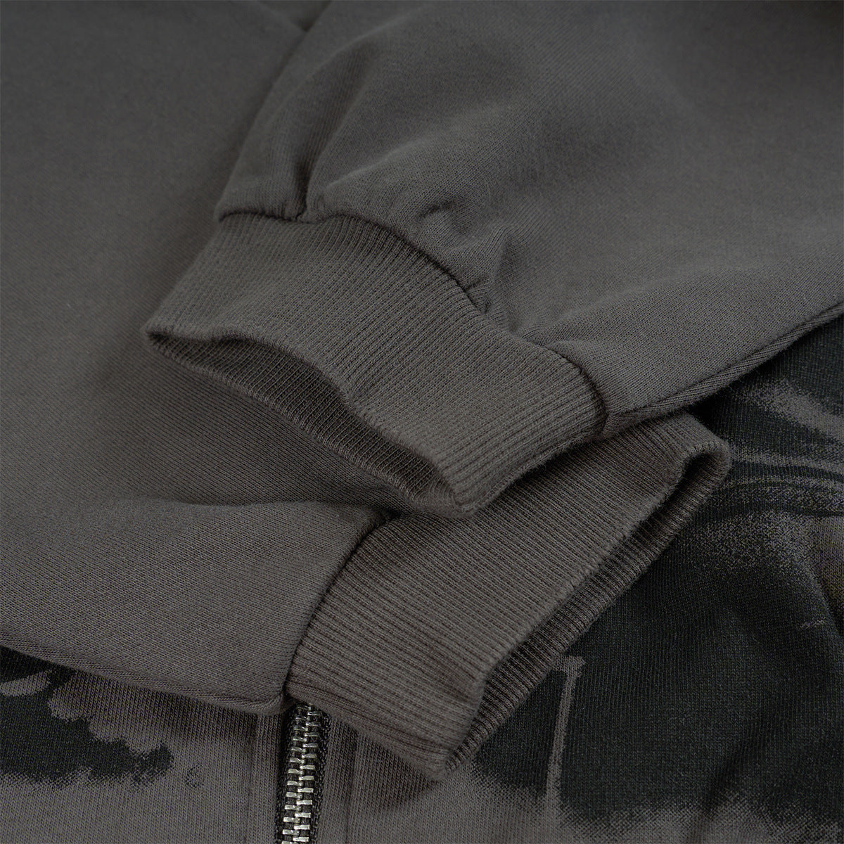 Spectravision Graphic Zip-Up Hoodie – Washed Oversized Heavy Fleece