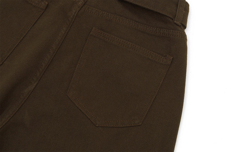 Wide-Leg Barrel Pants with Belt Strap, Pleated High-Waist Washed Casual Trousers