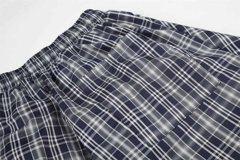 American Vintage Plaid Wide-Leg Pants – Oversized Baggy Trousers