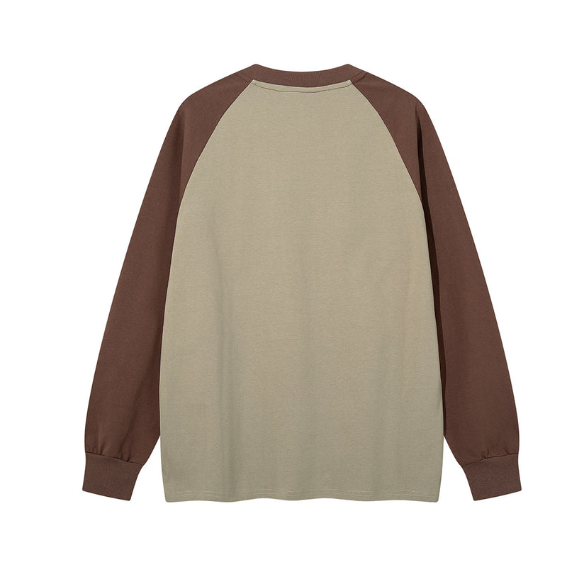 Long Sleeve Raglan Graphic T-Shirt – Oversized American Street Style with Star &