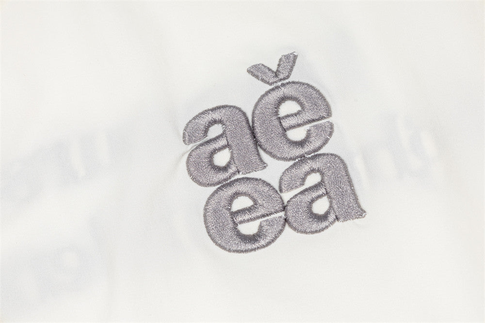 AEEA Oversized Stand Collar Track Jacket with Three-Stripe Sleeves