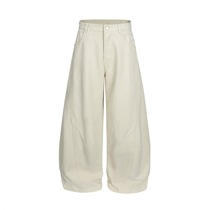 Wide-Leg Barrel Fit Pants – Oversized Silhouette Trousers for Men