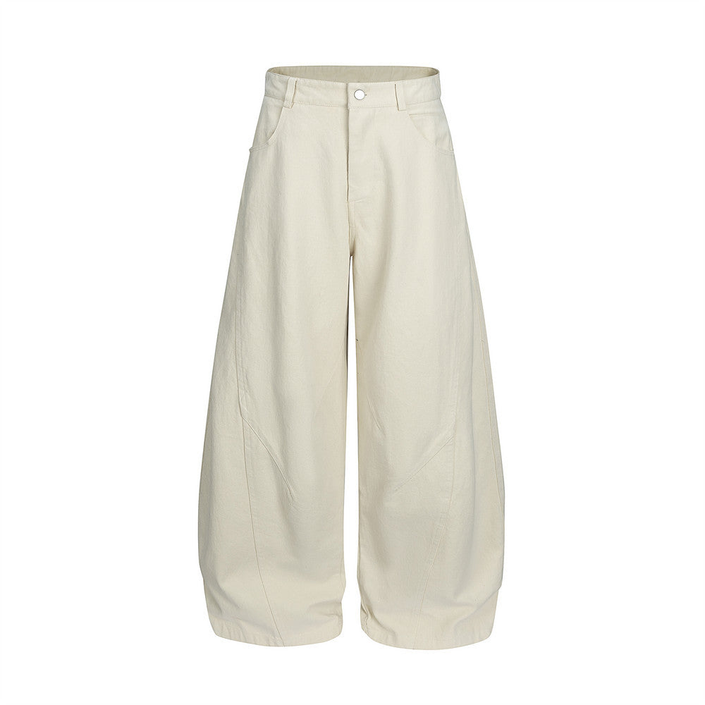Wide-Leg Barrel Fit Pants – Oversized Silhouette Trousers for Men