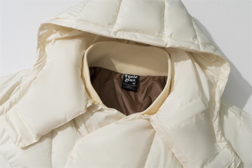 Oversized Hooded Puffer Jacket – Quilted Thick Padded Winter Coat