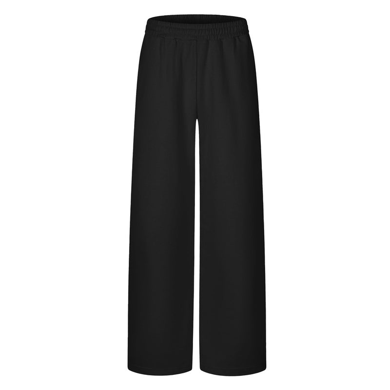Sweatpants mit Multi-Logo-Print und weitem Bein – Lässige Streetwear-Hose mit geradem Schnitt