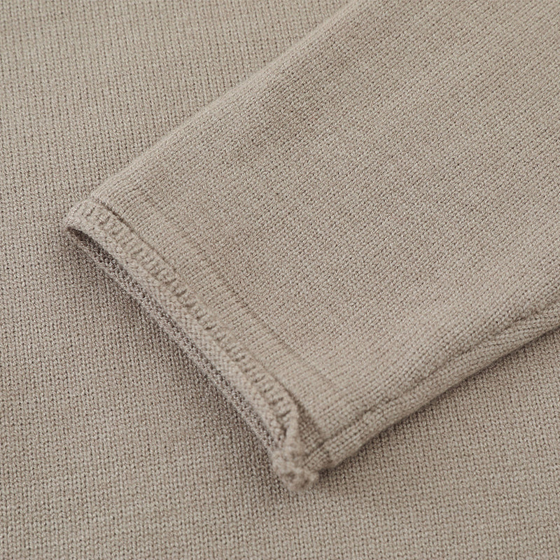 Men's Henley Neck Long-Sleeve Knit Sweater – Relaxed Streetwear Fit