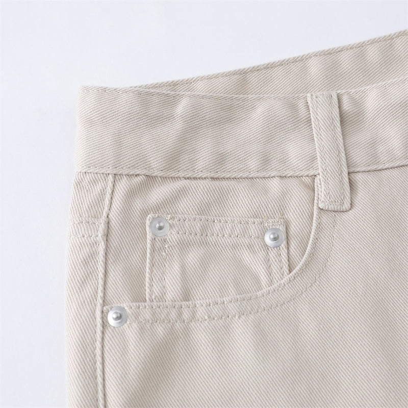 Tribal Print Wide-Leg Jeans – Men's Streetwear Straight Baggy Pants