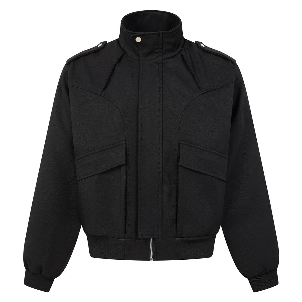 Blouson bomber oversize avec col montant et poches cargo