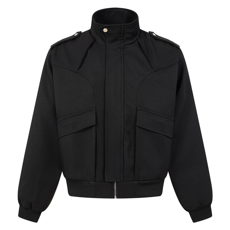 Blouson bomber oversize avec col montant et poches cargo