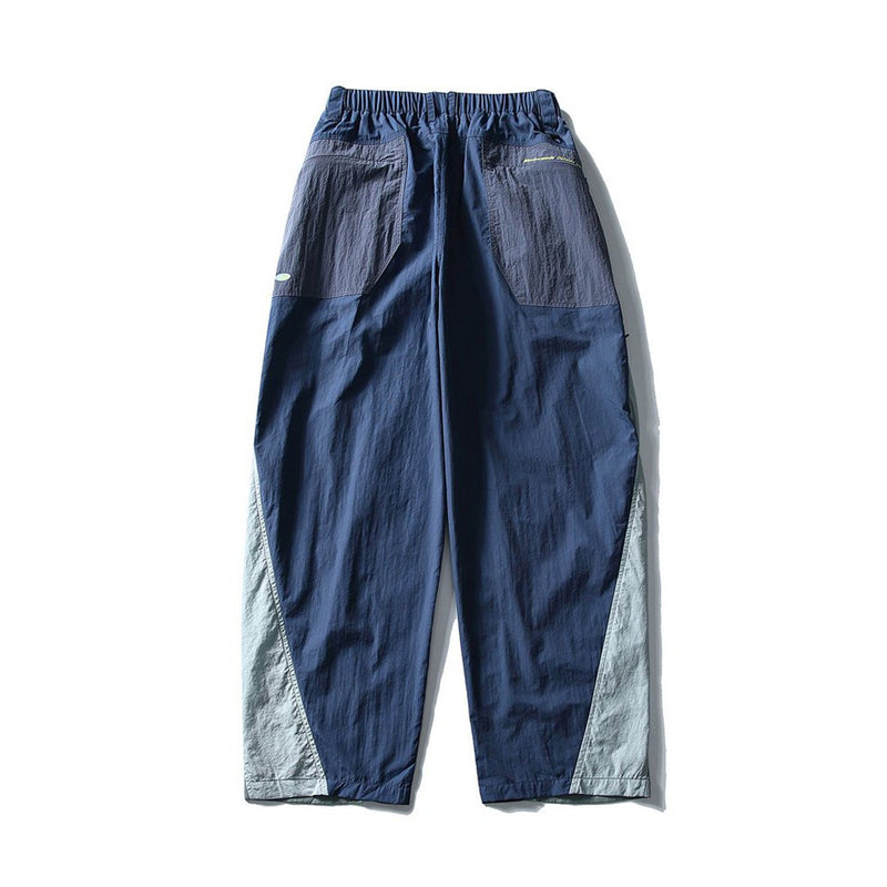 Wide-Leg Colorblock Track Pants – Relaxed Fit Outdoor Sport Trousers