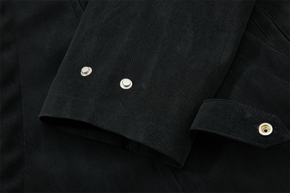 Jacke mit Stehkragen und Reißverschluss – Dekonstruierter Oversized-Schnitt